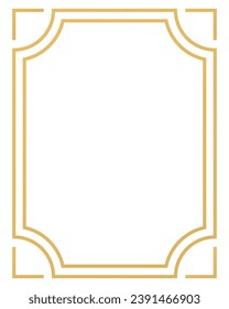 Luxury golden geometric shape frame illustration