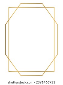 Luxury golden geometric shape frame illustration