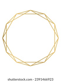 Ilustración de marco geométrico de forma dorada de lujo