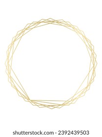 Luxuriöse, goldene, geometrische Rahmengrafik