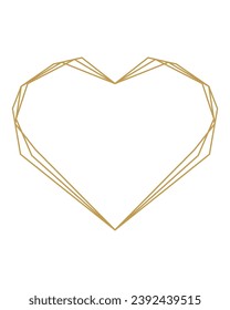 Luxury golden geometric shape frame illustration