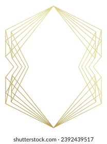Ilustración de marco geométrico de forma dorada de lujo