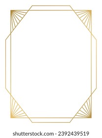 Ilustración de marco geométrico de forma dorada de lujo