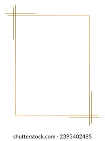 Luxuriöse goldene geometrische Rahmengrafik.