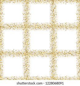 Luxury and Golden Glitter Check Seamless Pattern