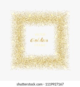 Luxury Golden Glitter Square Frame