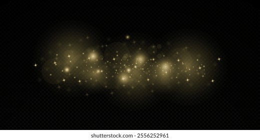 Luxury golden glitters effect background