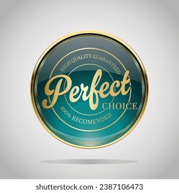 Luxury golden green badges and labels. Retro vintage circle badge design