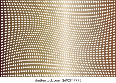 Patrón de punto de semitono dorado de lujo con efecto de degradado deformado. 3.