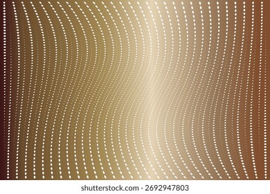Patrón de punto de semitono dorado de lujo con efecto de degradado de onda. 16.