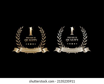 Luxury golden label and symbol