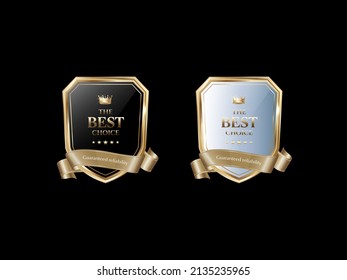 Luxury golden label and symbol