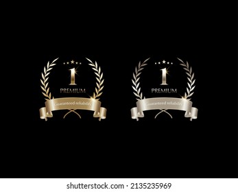 Luxury golden label and symbol