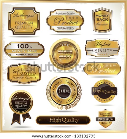 Luxury golden labels