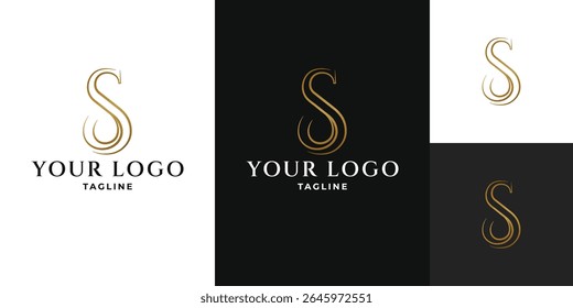 Luxury Golden Letter S Logo Template