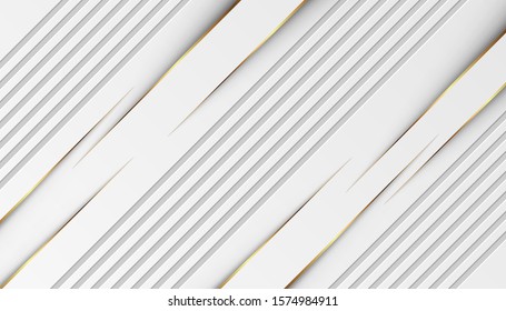 luxury golden light lines with white gray background