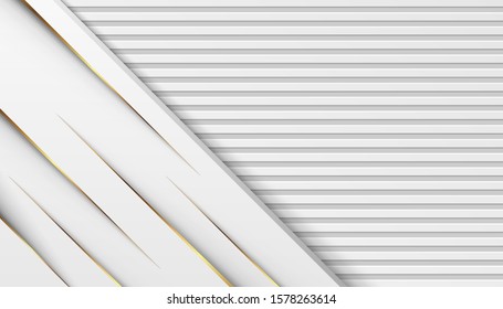 luxury golden light lines with white gray background