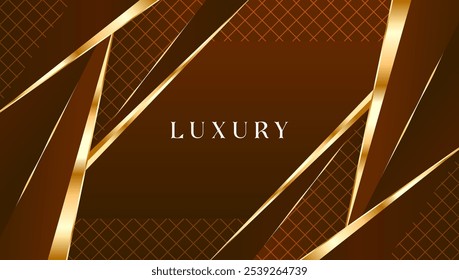 Luxury golden line background golden shades in 3d abstract style. Illustration from vector about modern template deluxe design