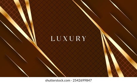 Luxury golden line background golden shades in 3d abstract style. Illustration from vector about modern template deluxe design