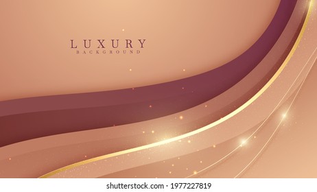 Luxury golden lines sparkle. Paper cut background style ideas. Illustration from vector about modern template design for elegant feeling.