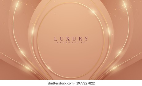 Luxury golden lines sparkle. Paper cut background style ideas. Illustration from vector about modern template design for elegant feeling.