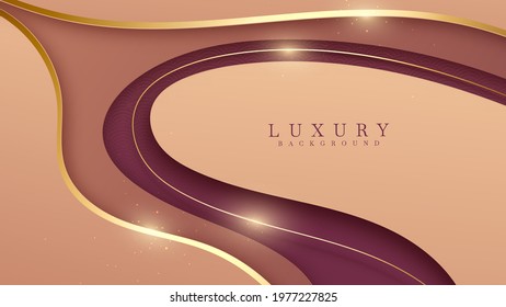 Luxury golden lines sparkle. Paper cut background style ideas. Illustration from vector about modern template design for elegant feeling.