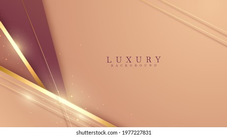 Luxury golden lines sparkle. Paper cut background style ideas. Illustration from vector about modern template design for elegant feeling.