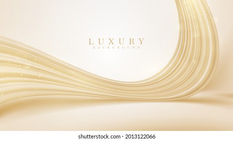 Luxury golden liquid abstract background, 3d wallpaper style, modern cover design. Vector illustration.