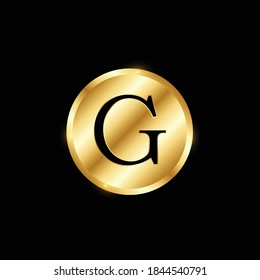 Luxury Golden Logo Design For Letter G.