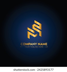 luxury golden logo design vector illustration. Gold color and black background.