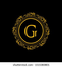Luxury golden logo template initial letter G