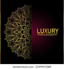 Luxury golden mandala background design with Islamic ornamental arabesque pattern