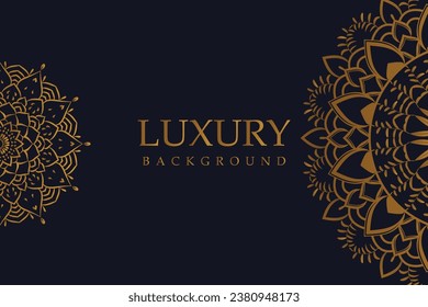 Luxury Golden Mandala Background Square