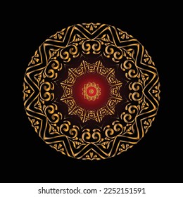 Luxury Golden Mandala Background Transparent Image