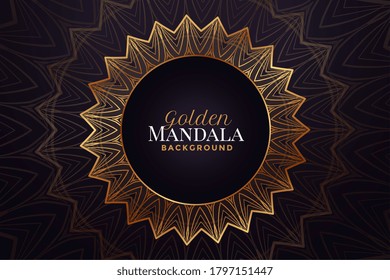 luxury golden mandala decorative pattern background