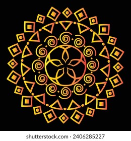 Luxury Golden Mandala Design EPS Vector