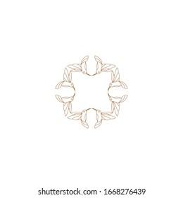 Luxury Golden mandala icon logo design template with floral-leaf-bird ornament Vector set of logo design templates - abstract symbols in ornamental arabic style - emblems for luxury products, hotels, 