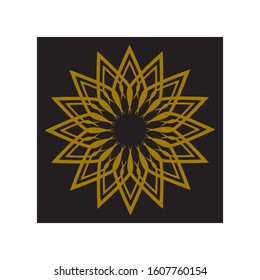 luxury golden mandala logo vector