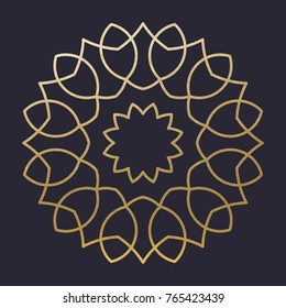 Luxury Golden Mandala Shape. Vector Mandala. Decoration Ornament. Floral Flower. Oriental. 