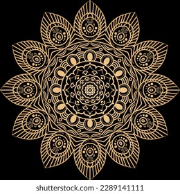 Luxury golden mandala vector.  abstract  royal pattern design illustration