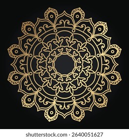 Luxury Golden Mandala Vector Art Elegant Abstract Design.