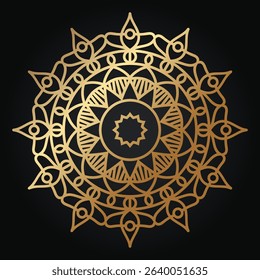 Luxury Golden Mandala Vector Art Elegant Abstract Design.