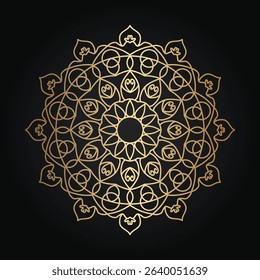 Luxury Golden Mandala Vector Art Elegant Abstract Design.