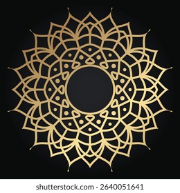 Luxury Golden Mandala Vector Art Elegant Abstract Design.