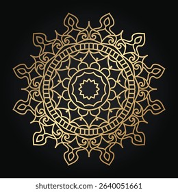 Luxury Golden Mandala Vector Art Elegant Abstract Design.