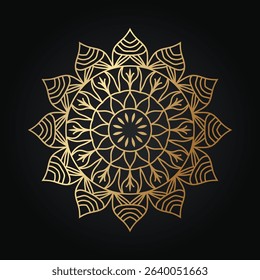 Luxury Golden Mandala Vector Art Elegant Abstract Design.