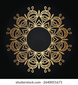 Luxury Golden Mandala Vector Art Elegant Abstract Design.
