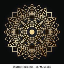 Luxury Golden Mandala Vector Art Elegant Abstract Design.