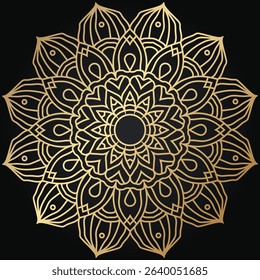 Luxury Golden Mandala Vector Art Elegant Abstract Design.