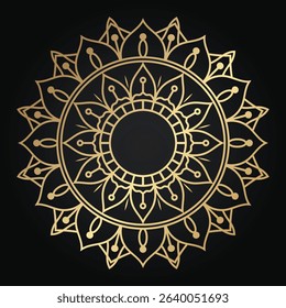 Luxury Golden Mandala Vector Art Elegant Abstract Design.